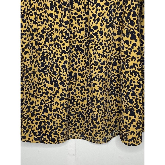 NWT WAYF Womens Pierce Leopard Long Sleeve Mini Dress Small Mock Neck Pockets - Picture 9 of 14